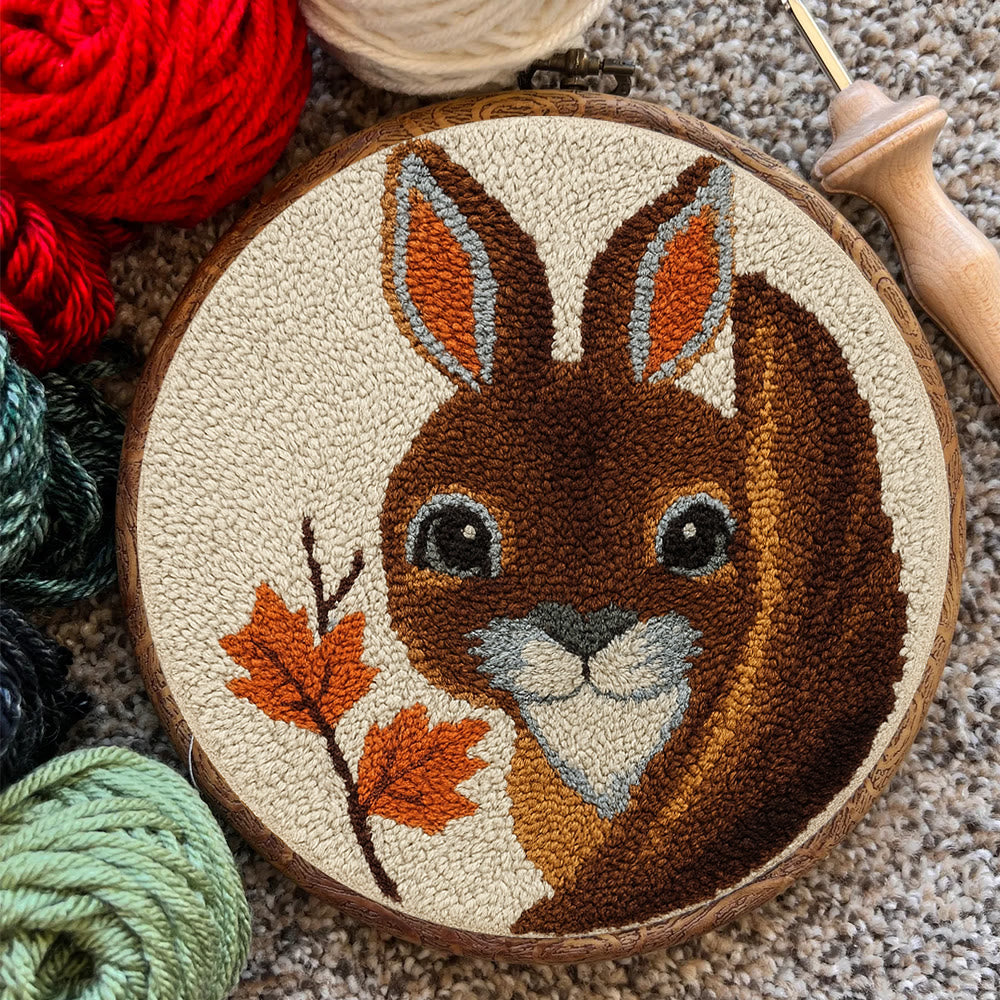 Autumn Bunny Punch Needle Kit - Handmade Craft | Ideal For Home Decor - image 9