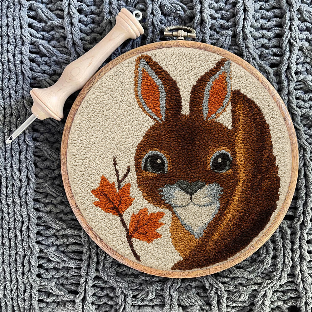 Autumn Bunny Punch Needle Kit - Handmade Craft | Ideal For Home Decor - image 8