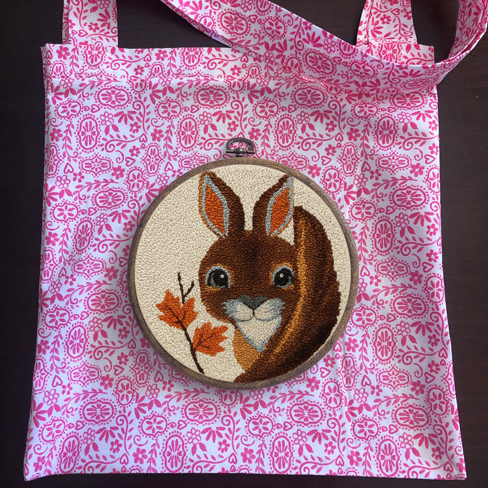 Autumn Bunny Punch Needle Kit - Handmade Craft | Ideal For Home Decor - image 11