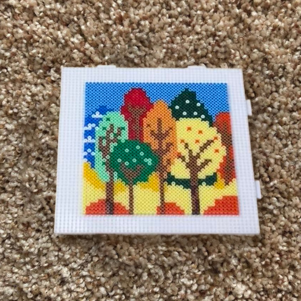 Rubbyoo Perler Beads Kit - Autumn Forest | Beautiful Landscape Art | Nice For Desk Decor - image 8