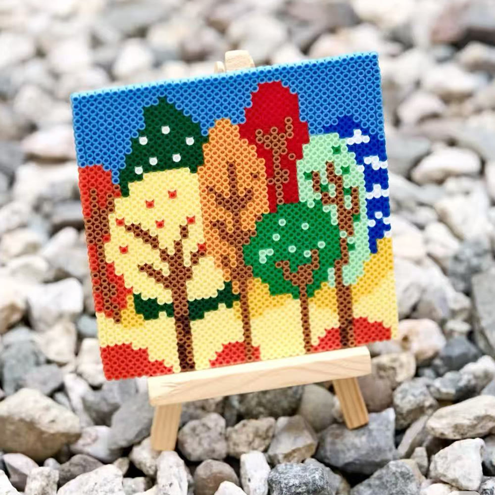 Rubbyoo Perler Beads Kit - Colourful Tree | Creative Bag Pendant | Perfect Handmade Gift - image 7