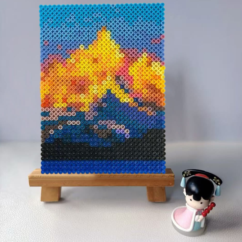 Rubbyoo Perler Beads Kit - Golden Mountain | Wonderful Landscape Artwork | Creative Handmade Craft - image 2
