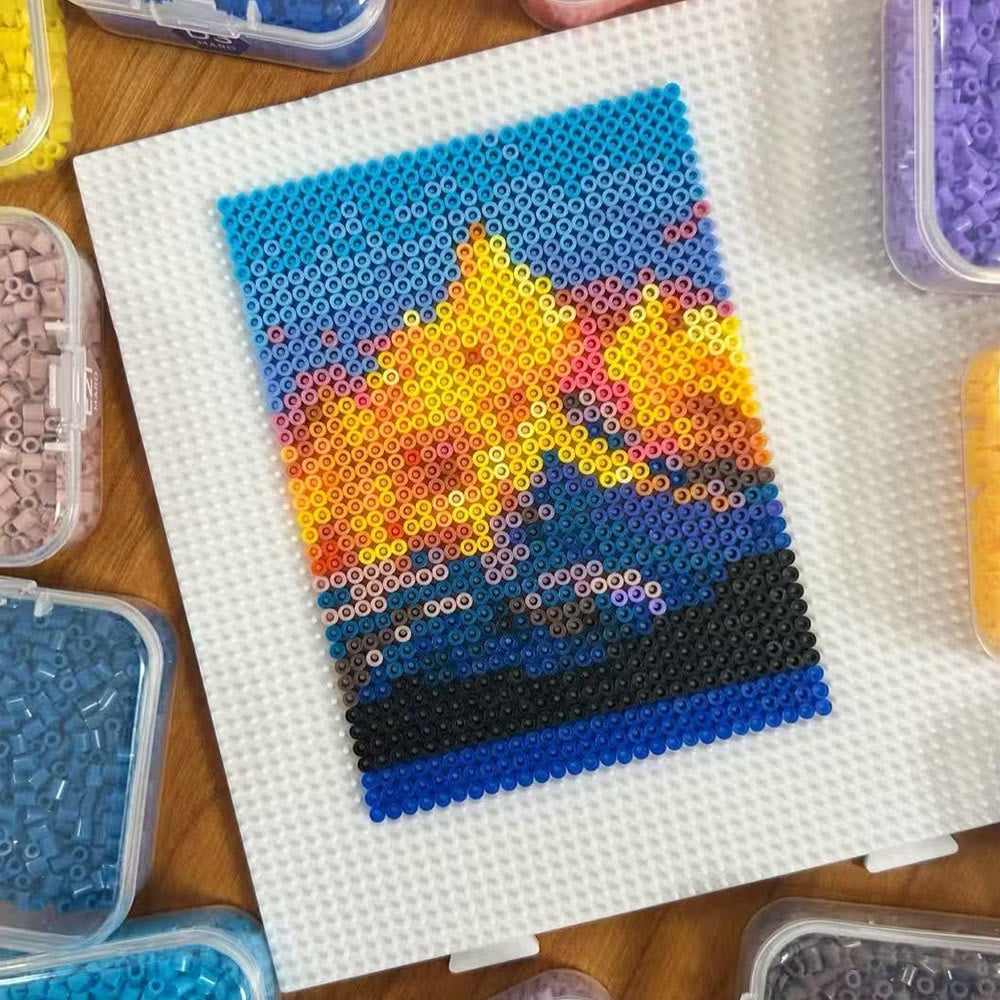 Rubbyoo Perler Beads Kit - Golden Mountain | Wonderful Landscape Artwork | Creative Handmade Craft - image 1