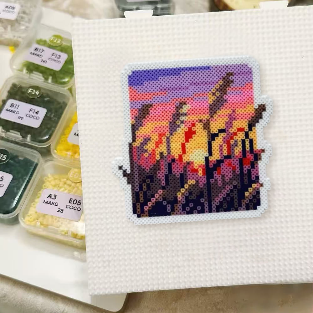Rubbyoo Perler Beads Kit - Sunset Scenery | Suitable For Home Decor | Easy Handicraft For Beginner - image 3