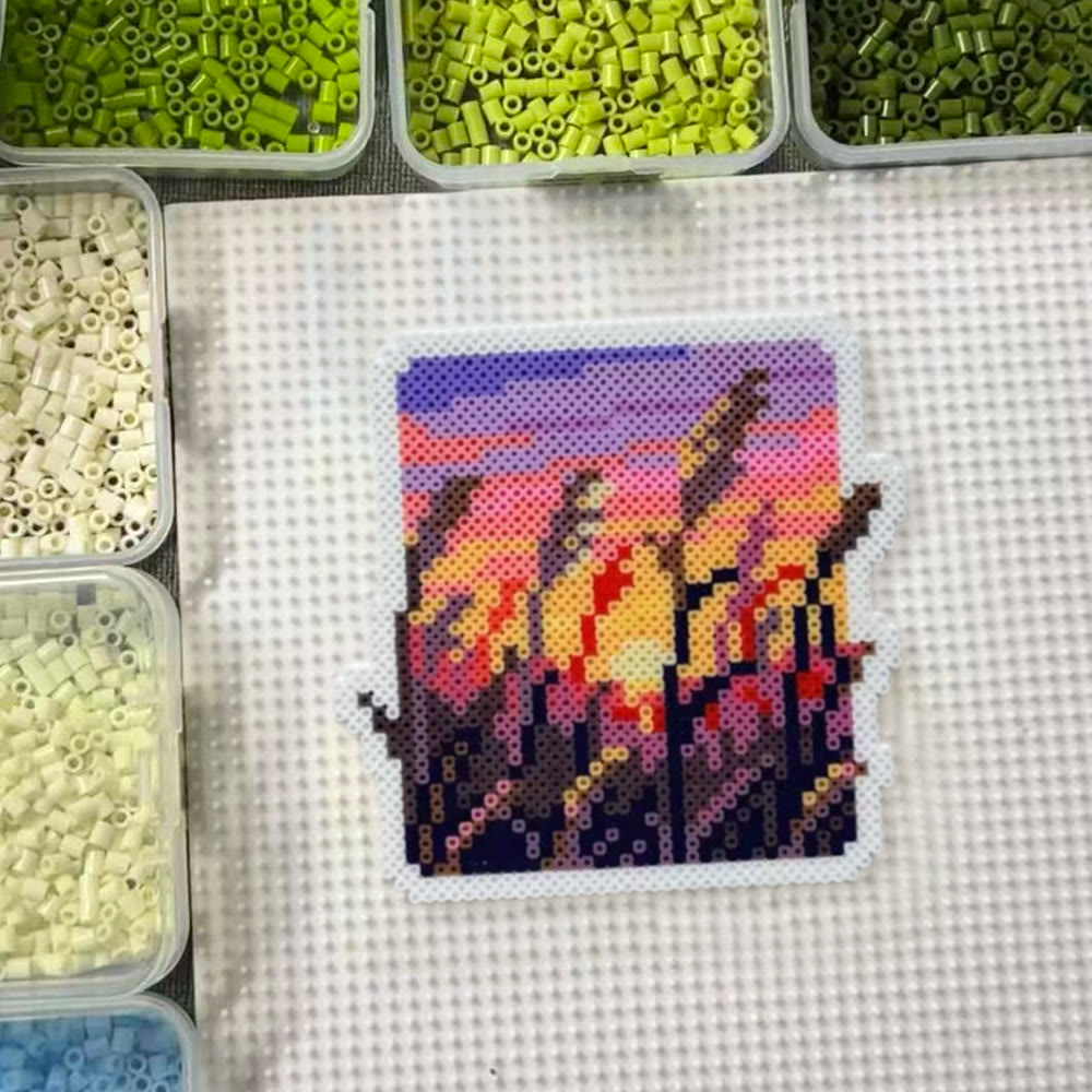 Rubbyoo Perler Beads Kit - Sunset Scenery | Suitable For Home Decor | Easy Handicraft For Beginner - image 5