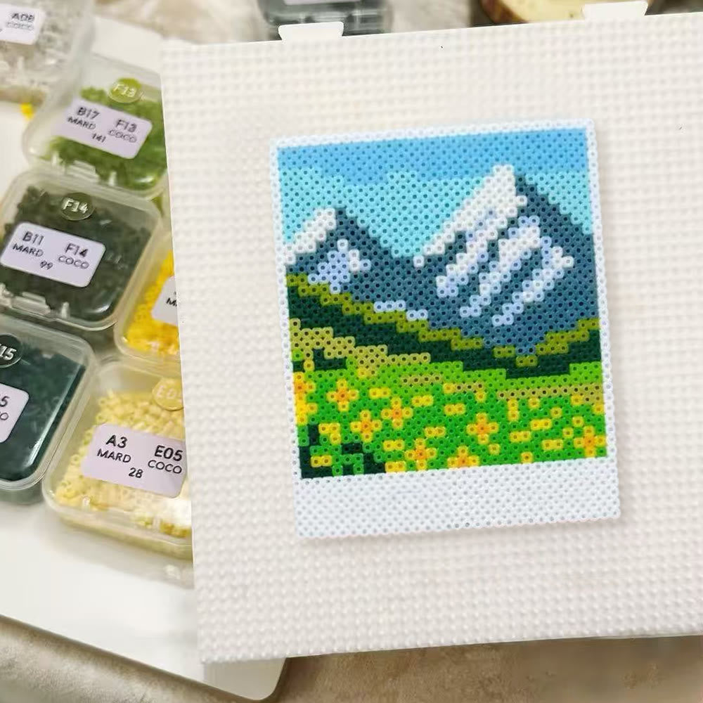 Rubbyoo Perler Beads Kit - Scenic Valley | Diy Wall Decor | Unique Nature Art  - image 3