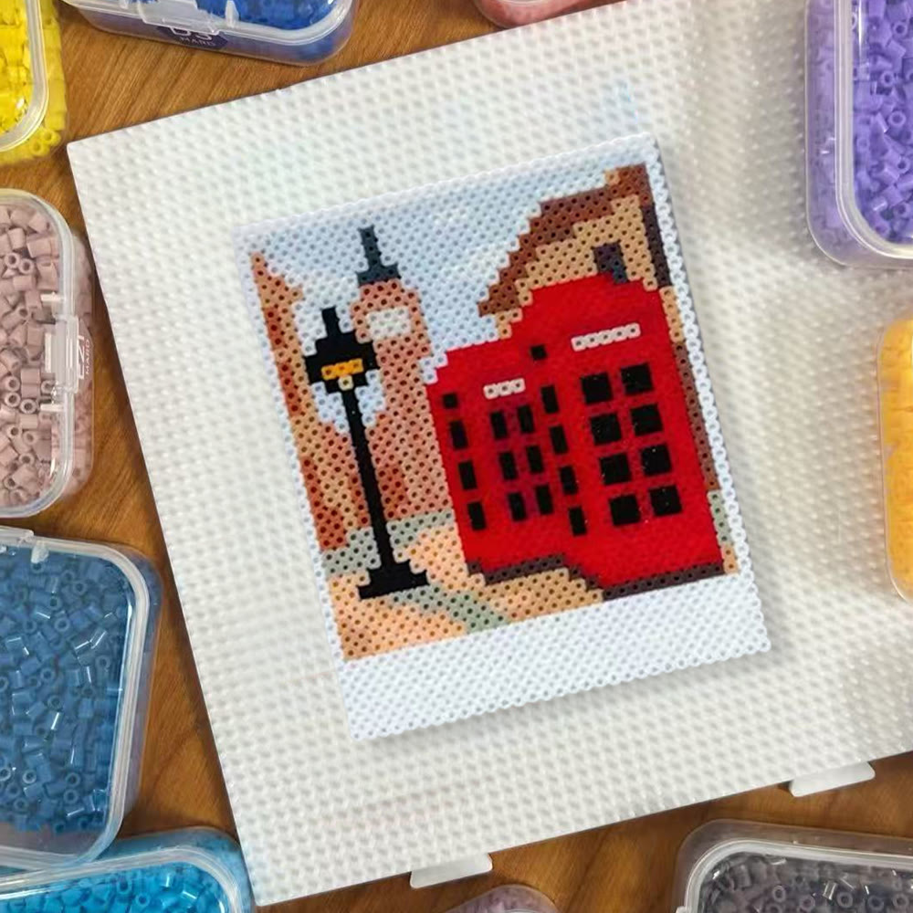 Rubbyoo Perler Beads Kit - Phone Booth | Personalized Handmade Decor | Unique Pixels Craft - image 6