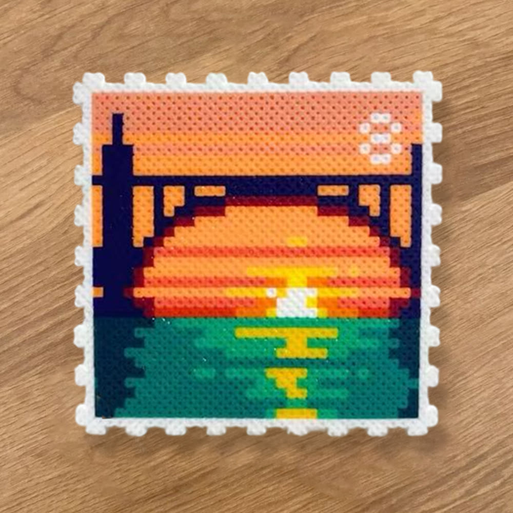 Rubbyoo Perler Beads Kit - Sunrise Bridge | Diy Pixels Landscape Gift | Creative Art For Kid - image 4