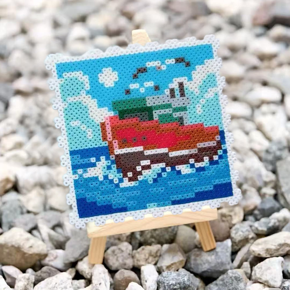 Rubbyoo Perler Beads Kit - Sailing Ship | Creative Pixel Stamps | Thoughtful Gift For Diy Beginner - image 4