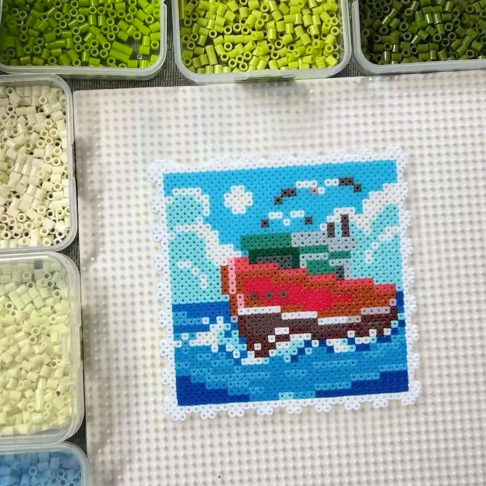 Rubbyoo Perler Beads Kit - Sailing Ship | Creative Pixel Stamps | Thoughtful Gift For Diy Beginner - image 5