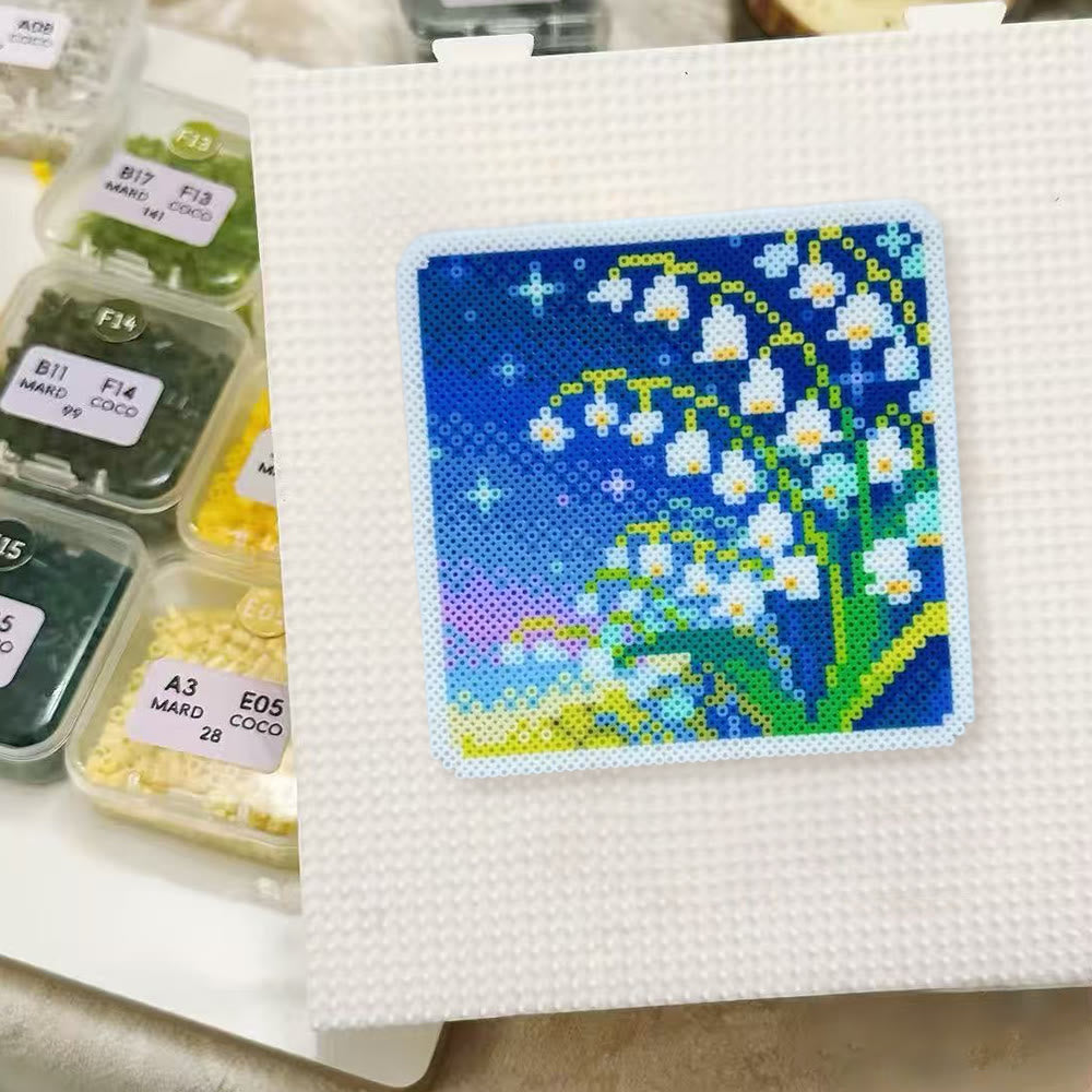 Rubbyoo Perler Beads Kit - Lily Of The Valley | Diy Floral Craft | Nice Gift For Her - image 3