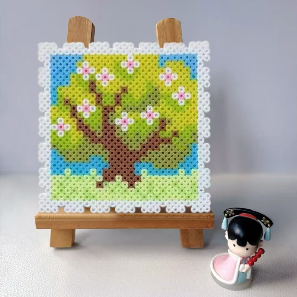Rubbyoo Perler Beads Kit - Scenery In The Town | Floral And  Botanical Art | Unique Landscape Stamp - 2.6 mm - B - Perler Beads Kit + Tool Kit - image 2