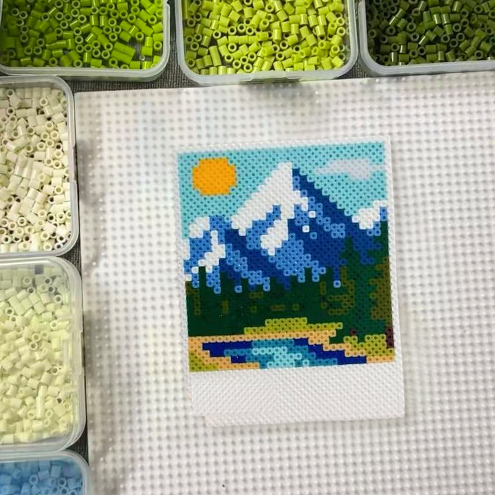 Rubbyoo Perler Beads Kit - Mountain View | Charming Landscape Craft | Perfect For Birthday Gift - image 6