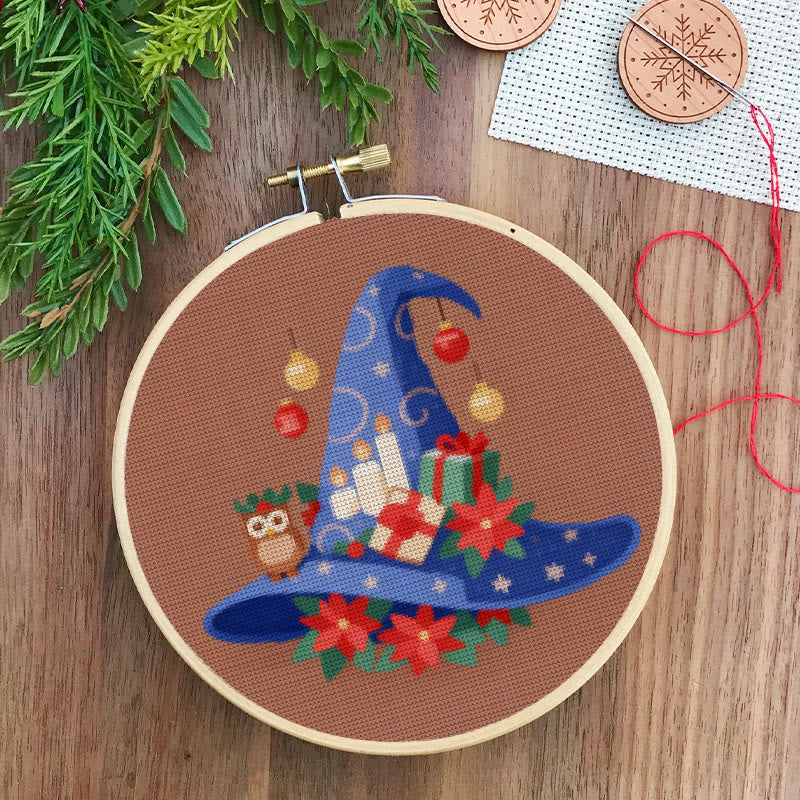 Cross Stitch Kit - Christmas Wizard Hat | Diy Stitch Christmas Craft | Nice For Christmas Decor - image 9