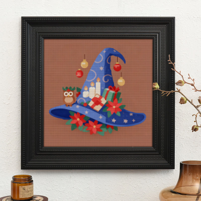 Cross Stitch Kit - Christmas Wizard Hat | Diy Stitch Christmas Craft | Nice For Christmas Decor - image 7