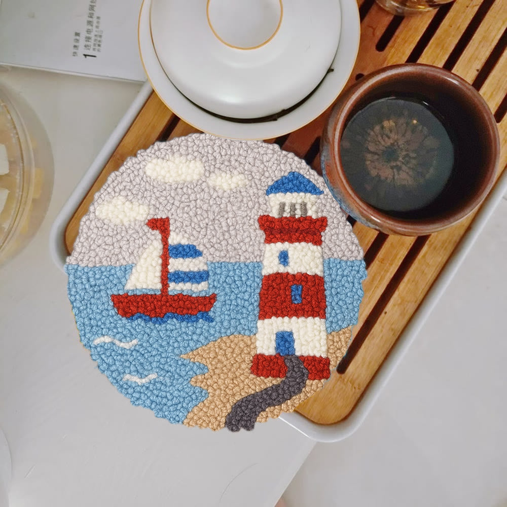 Seaside Lighthouse Punch Needle Kit - Handcrafted Art | Vibrant Handcraft Treasure - image 5