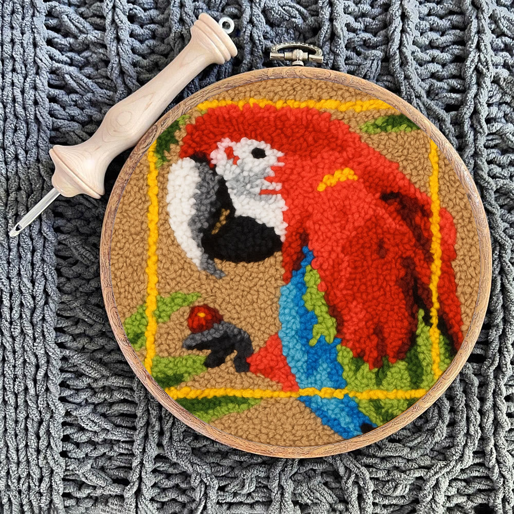 Scarlet Macaw Punch Needle Kit - Artisan-crafted Art | Tropical-themed For Diy Enthusiasts - image 11