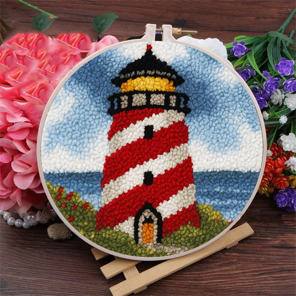 Nautical Lighthouse Punch Needle Kit - Playful Desert Decor | Whimsical Diy Creation - image 5