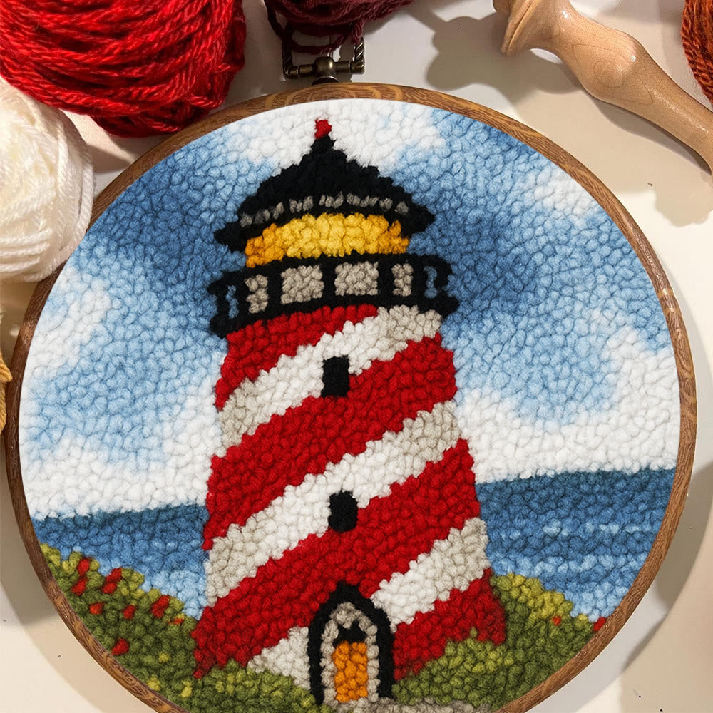 Nautical Lighthouse Punch Needle Kit - Playful Desert Decor | Whimsical Diy Creation - image 4