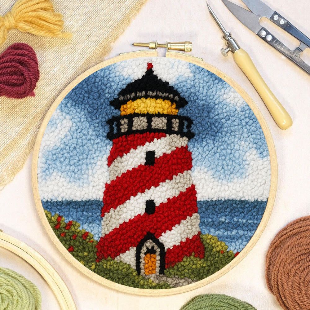 Nautical Lighthouse Punch Needle Kit - Playful Desert Decor | Whimsical Diy Creation - image 9