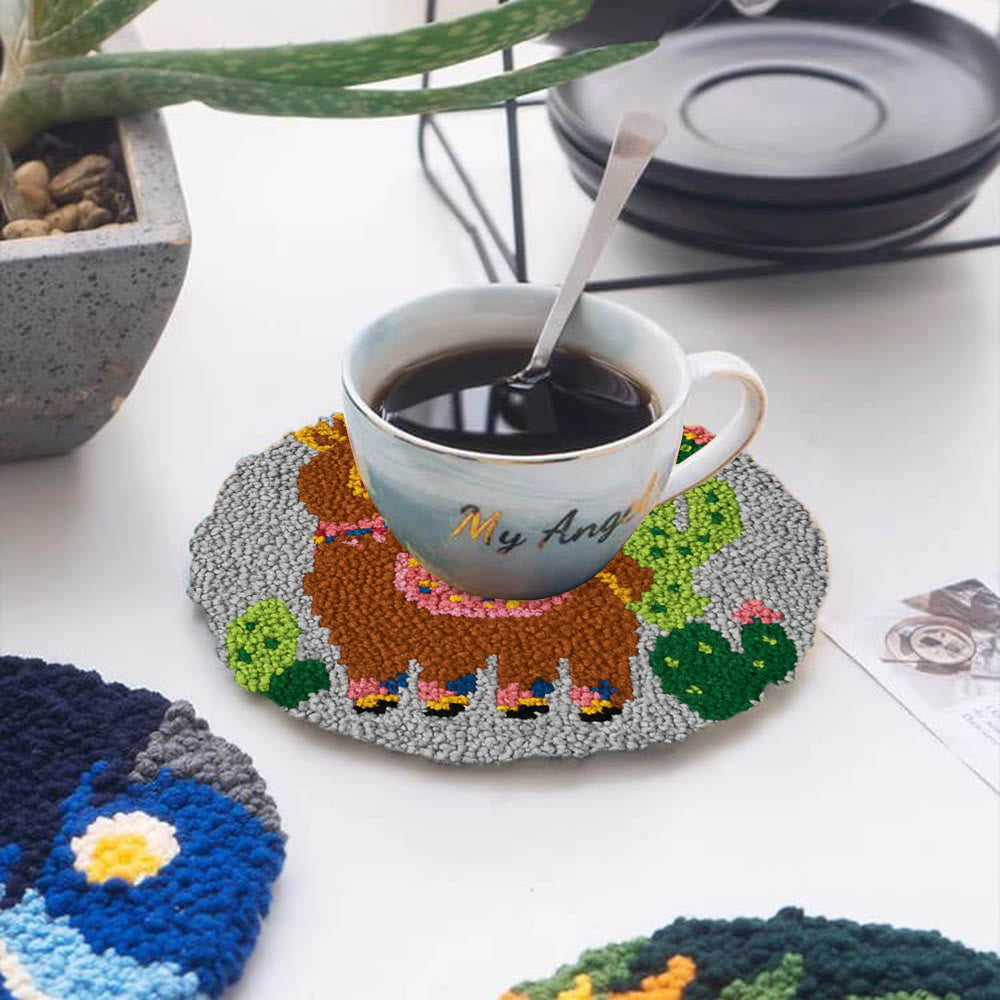 Alpaca Cactus Punch Needle Kit - Handcrafted Art | Boho-Themed Gift - image 6