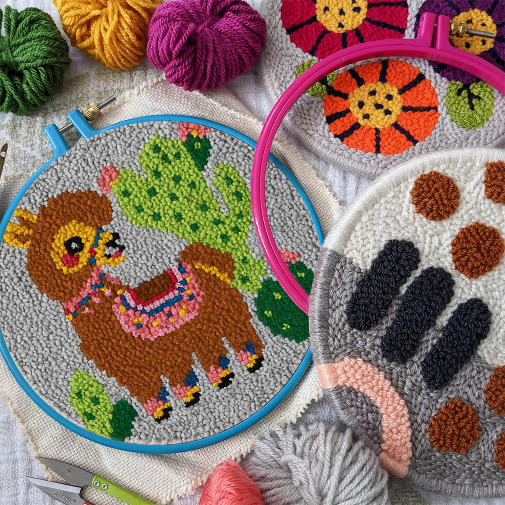 Alpaca Cactus Punch Needle Kit - Handcrafted Art | Boho-Themed Gift - image 10