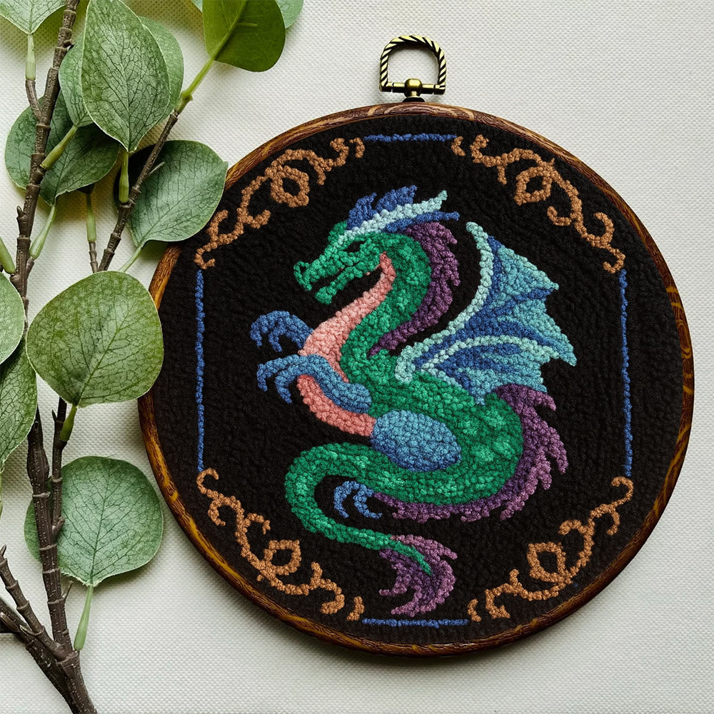 Mythical Dragon Punch Needle Kit - Artisan-crafted Art | Exotic Handcraft Item - image 8