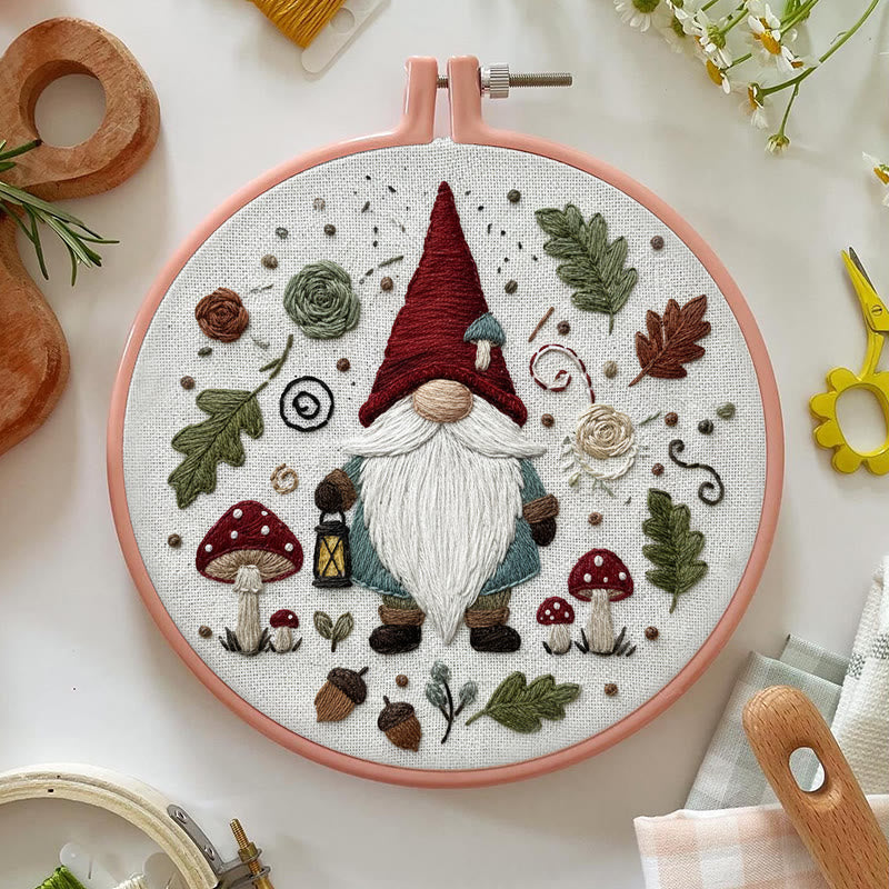 Rubbyoo Embroidery Kit - Forest Gnome | Christmas Beginner Craft | Novice-friendly Diy Kit - image 2