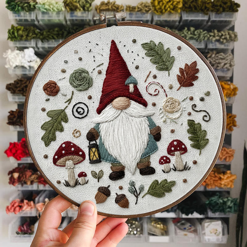 Rubbyoo Embroidery Kit - Forest Gnome | Christmas Beginner Craft | Novice-friendly Diy Kit - image 3