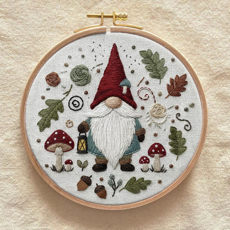 Rubbyoo Embroidery Kit - Forest Gnome | Christmas Beginner Craft | Novice-friendly Diy Kit - image 8