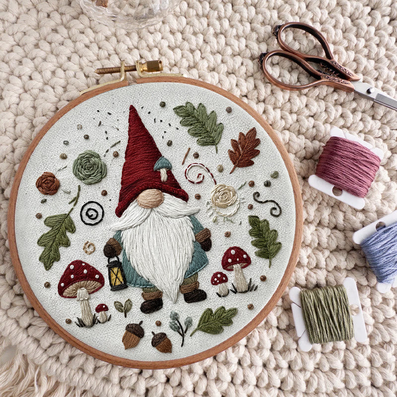 Rubbyoo Embroidery Kit - Forest Gnome | Christmas Beginner Craft | Novice-friendly Diy Kit - image 9