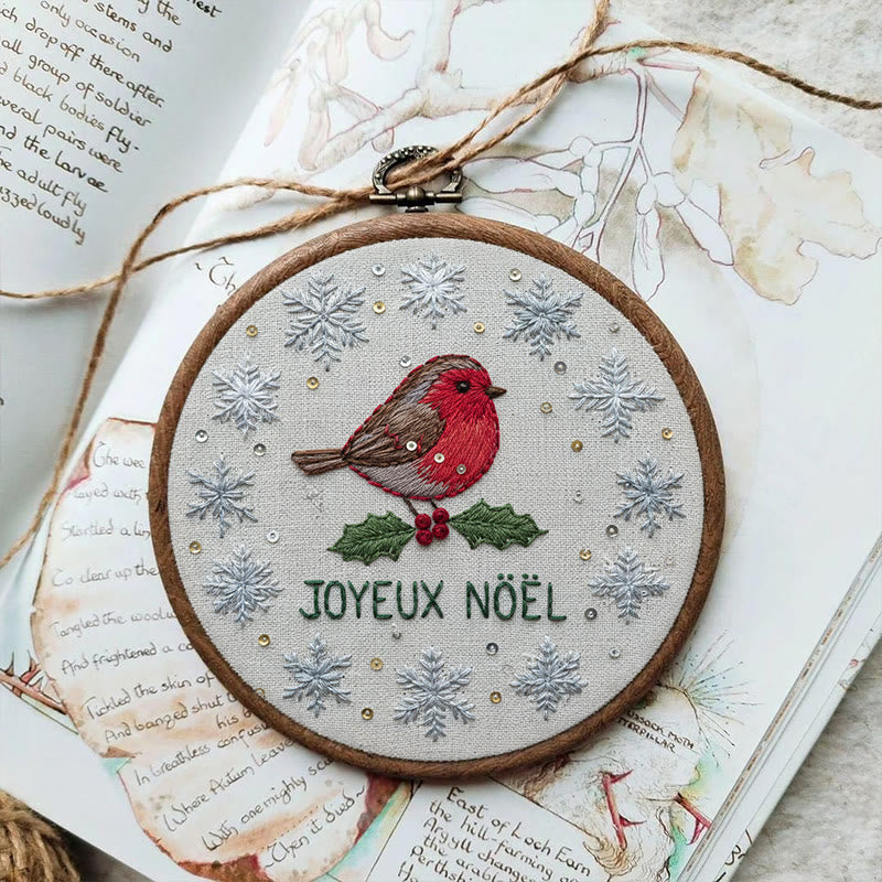 Rubbyoo Embroidery Kit - Christmas Robin Snowflake | Festive Diy Craft | Perfect Holiday Kit - image 4