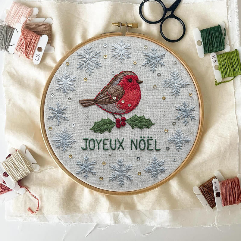 Rubbyoo Embroidery Kit - Christmas Robin Snowflake | Festive Diy Craft | Perfect Holiday Kit - image 8