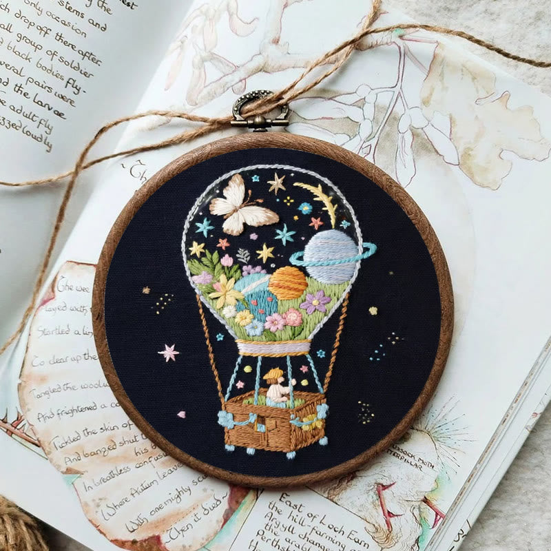 Rubbyoo Embroidery Kit - Cosmic Balloon Quest | Creative Stitch Work | Thoughtful Handmade Gift - image 4