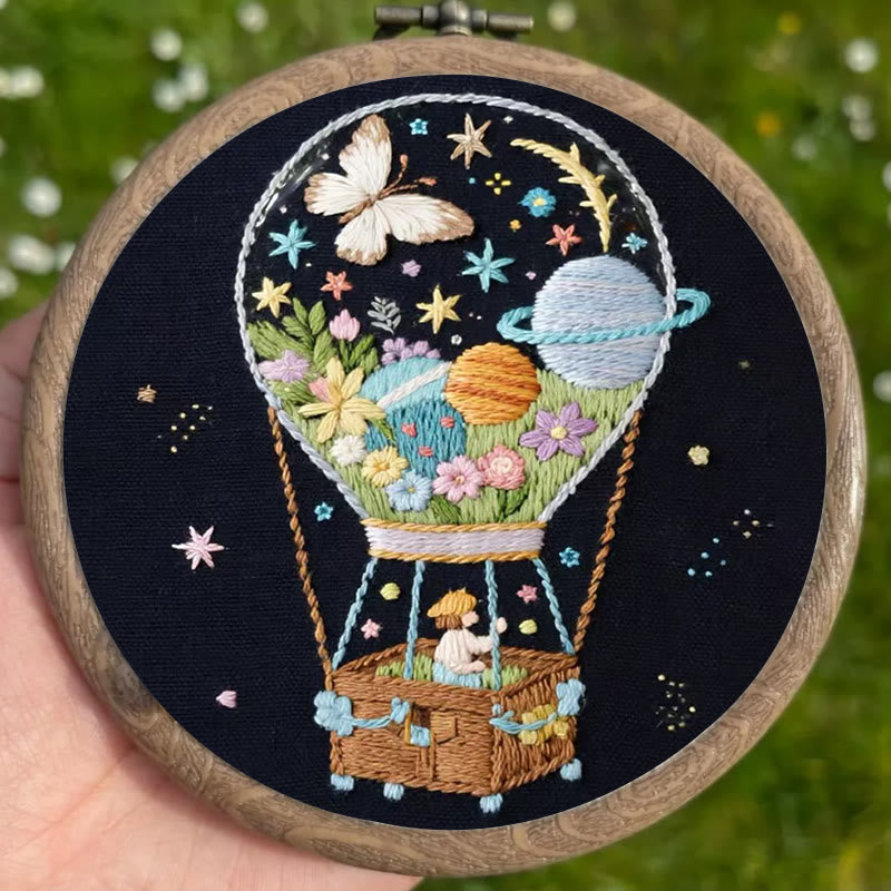 Rubbyoo Embroidery Kit - Cosmic Balloon Quest | Creative Stitch Work | Thoughtful Handmade Gift - image 2