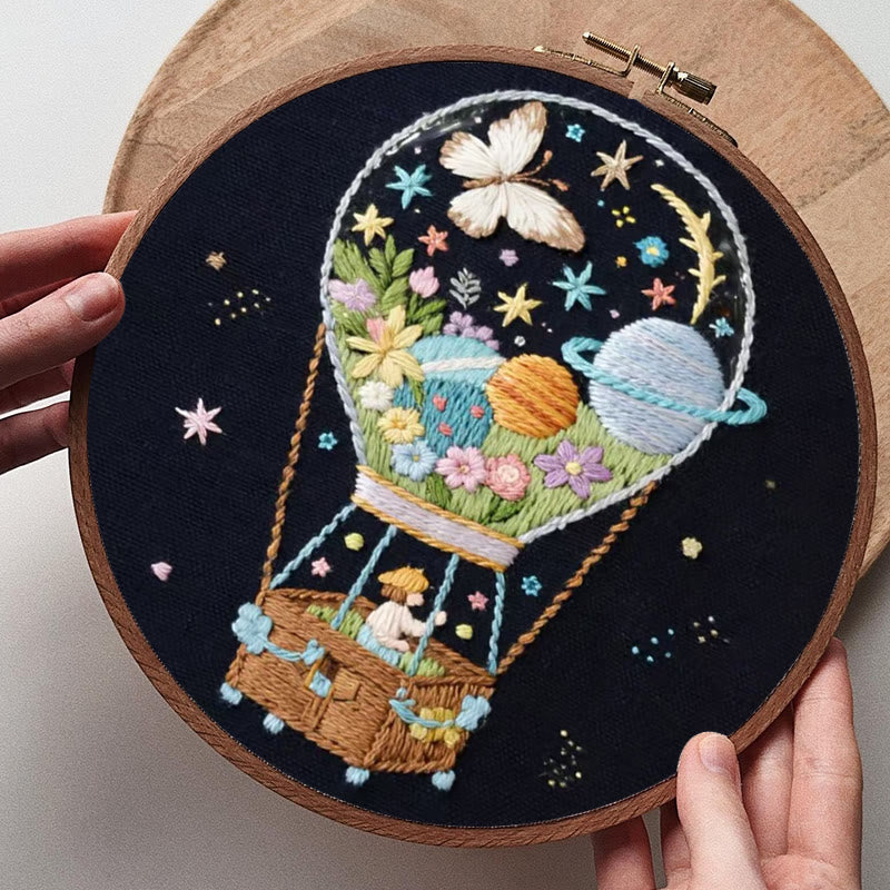 Rubbyoo Embroidery Kit - Cosmic Balloon Quest | Creative Stitch Work | Thoughtful Handmade Gift - image 7
