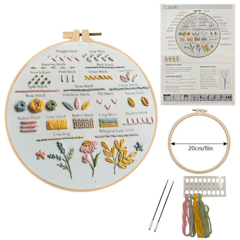 Rubbyoo 3-piece Beginner Embroidery Kit - Blooming Flower Stitch Practice | Perfect Needle Art For Diy Starter - image 4