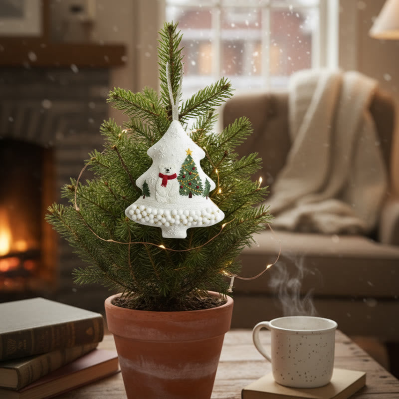 Rubbyoo Tree-shaped Embroidery Kit - Polar Bear Scene | Embroidery Starter Kit | Perfect Gift For Beginners - image 8