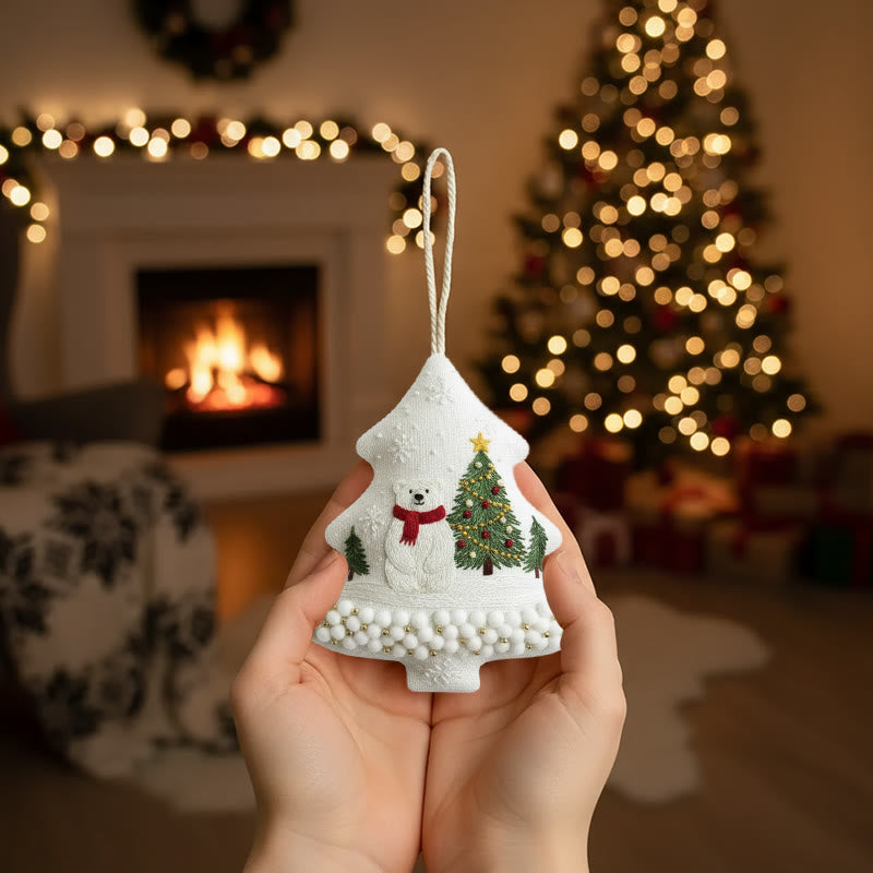 Rubbyoo Tree-shaped Embroidery Kit - Polar Bear Scene | Embroidery Starter Kit | Perfect Gift For Beginners - image 9