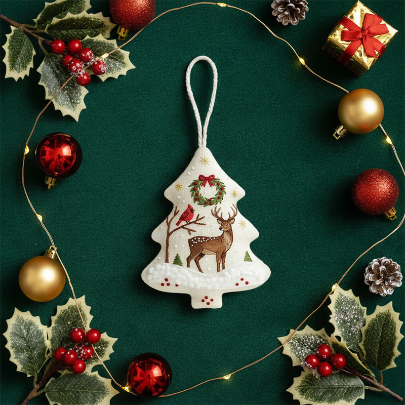 Rubbyoo Tree-shaped Embroidery Kit - Reindeer With Jingle Bells | Crafted With Love Treasure | Christmas Must-have - image 5
