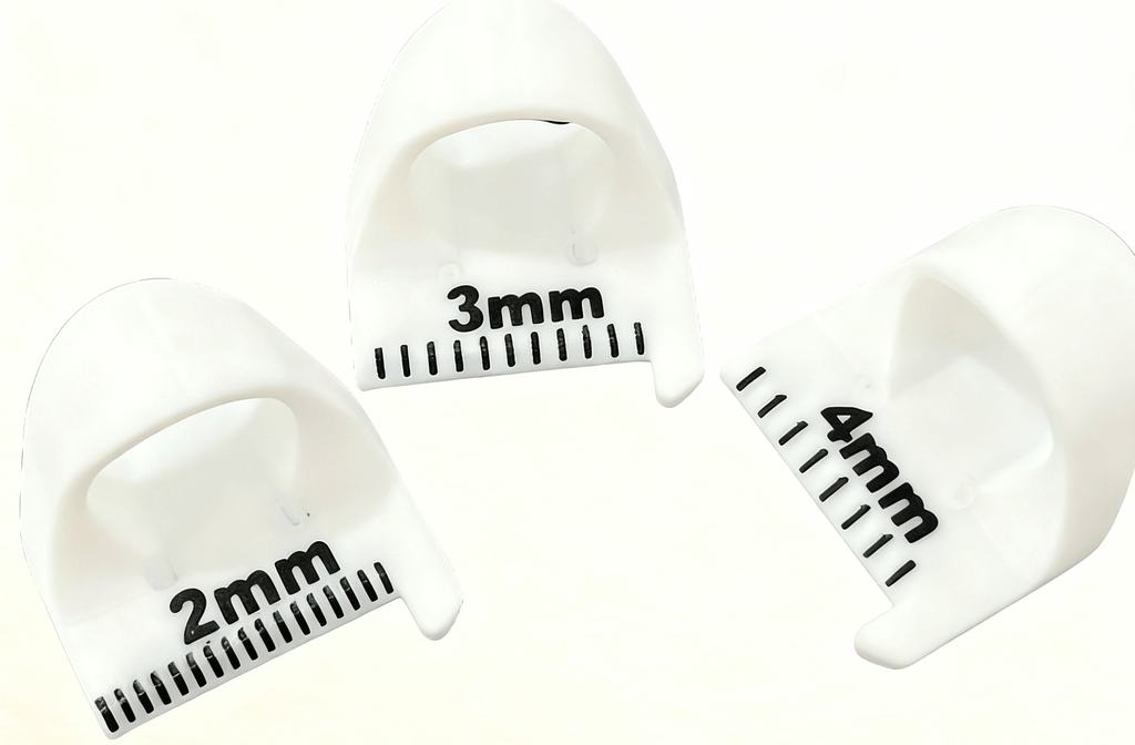  Finger Sewing Template | Stitch Guide For Equal Stitches | Sewing Stitch Spacing Guide  - White - A set of 3 - image 1