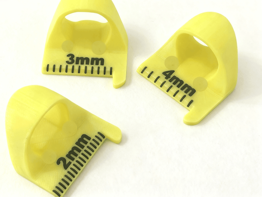  Finger Sewing Template | Stitch Guide For Equal Stitches | Sewing Stitch Spacing Guide  - Yellow - A set of 3 - image 3