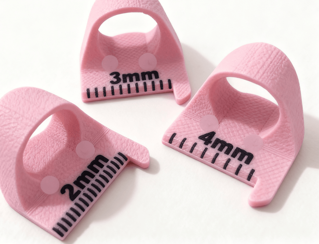  Finger Sewing Template | Stitch Guide For Equal Stitches | Sewing Stitch Spacing Guide  - Pink - A set of 3 - image 5