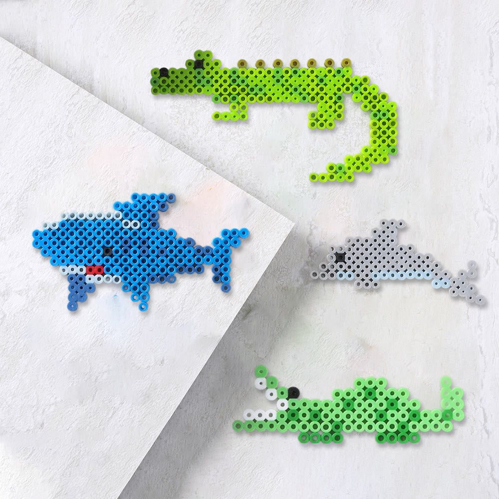Rubbyoo Perler Beads Kit - Underwater World | Adorable Marine Animals | Easy Handmade Craft For Kid - 2.6 mm - Perler Beads Kit + Tool Kit - image 0