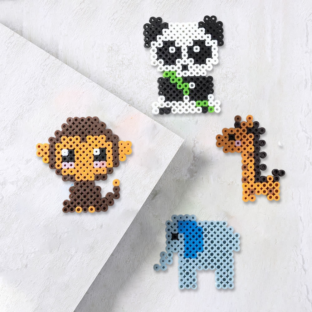 Rubbyoo Perler Beads Kit - Animal In The Zoo | Diy Pixel Decoration | Perfect For Handmade Lovers - 2.6 mm - Perler Beads Kit + Tool Kit - image 0