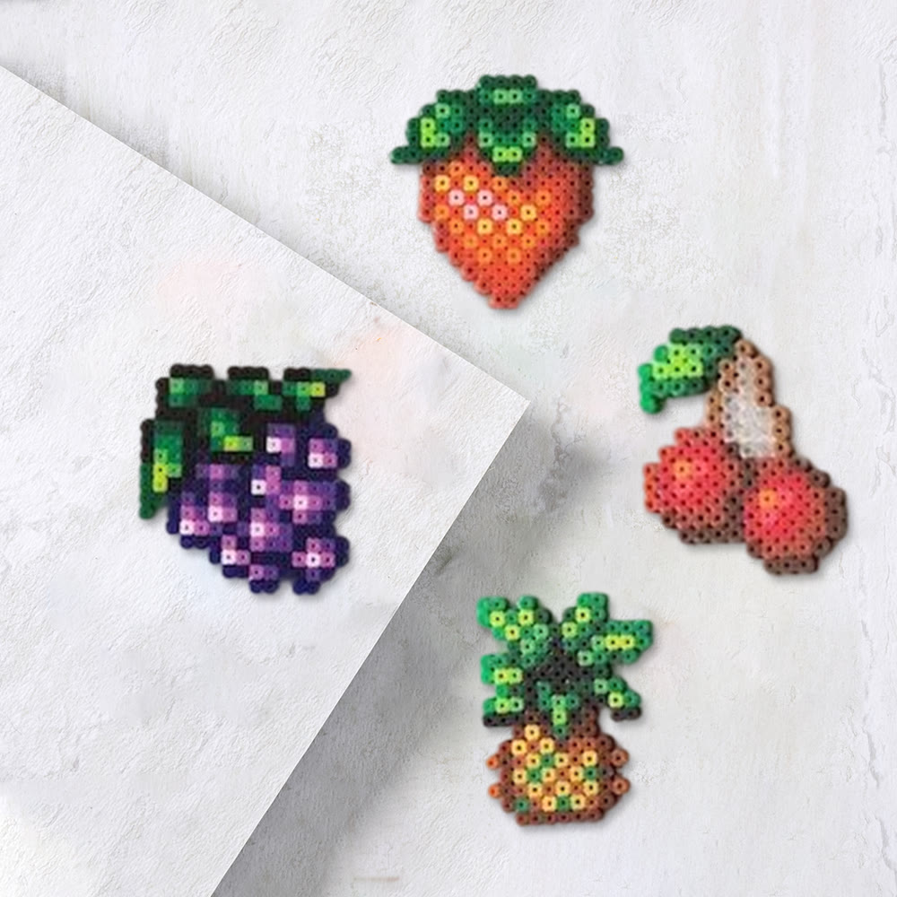 Rubbyoo Perler Beads Kit - Fruit Series | Unique Beads Art | Nice Handicraft For Beginner  - 2.6 mm - Perler Beads Kit + Tool Kit - image 0