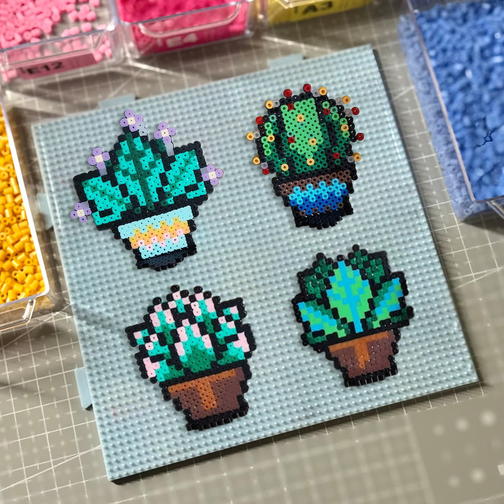 Rubbyoo Perler Beads Kit - Cactus Plants | Creative Pixel Art | Perfect For Home Decoration - image 5