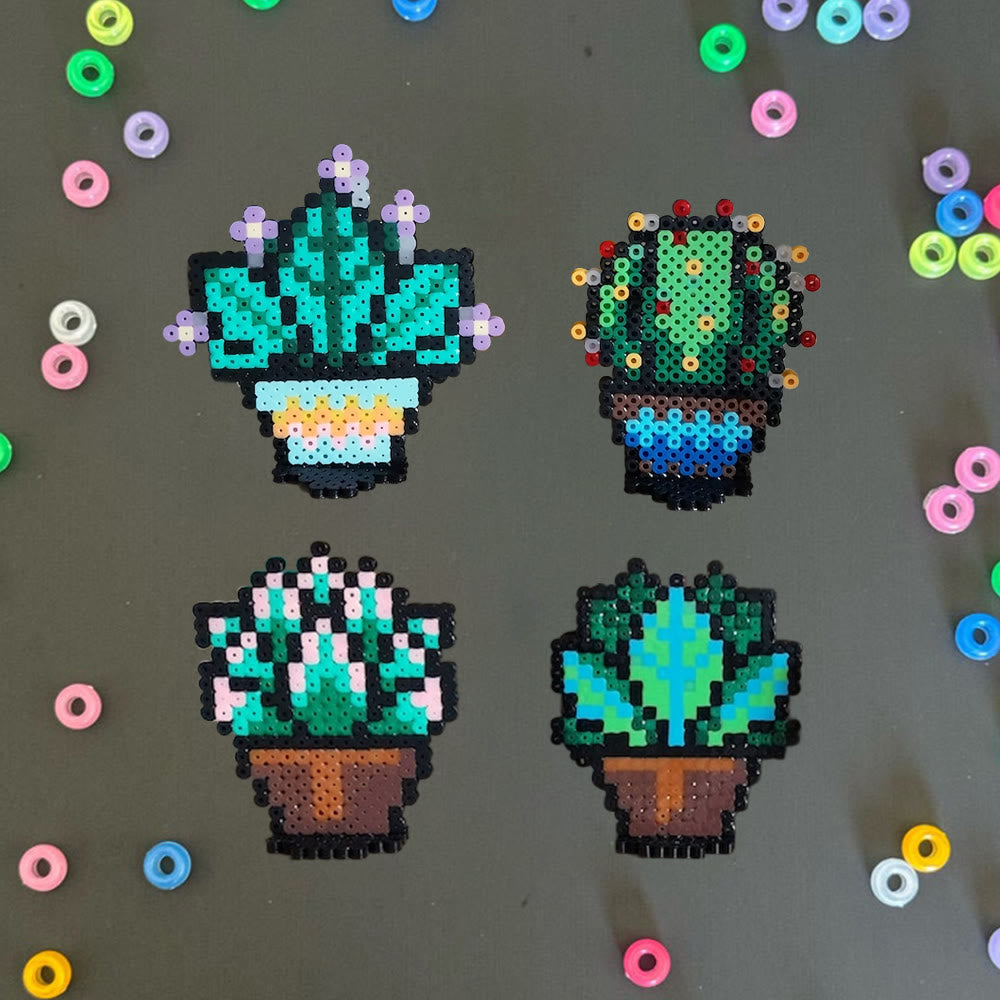 Rubbyoo Perler Beads Kit - Cactus Plants | Creative Pixel Art | Perfect For Home Decoration - image 3