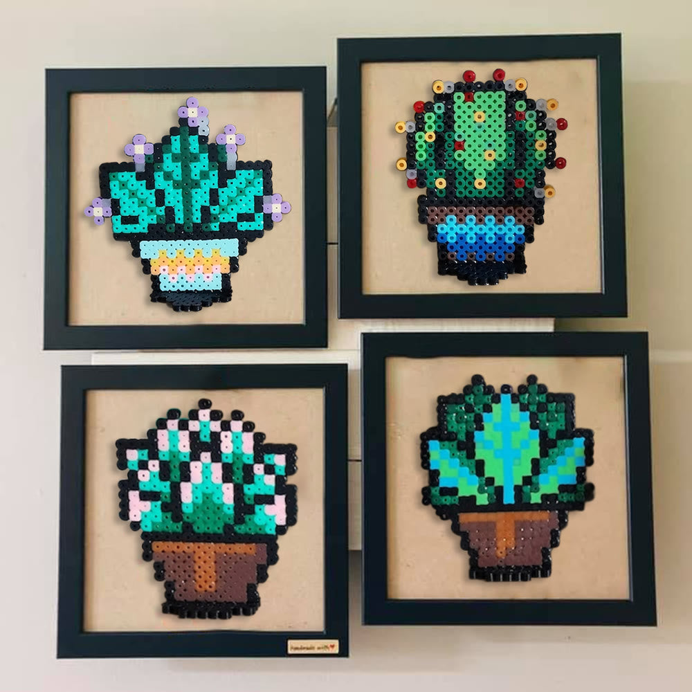 Rubbyoo Perler Beads Kit - Cactus Plants | Creative Pixel Art | Perfect For Home Decoration - image 1