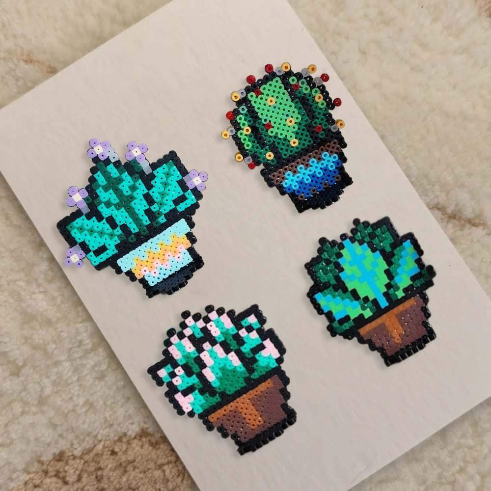 Rubbyoo Perler Beads Kit - Cactus Plants | Creative Pixel Art | Perfect For Home Decoration - image 4